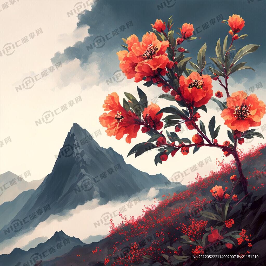 滿山遍野的石榴花