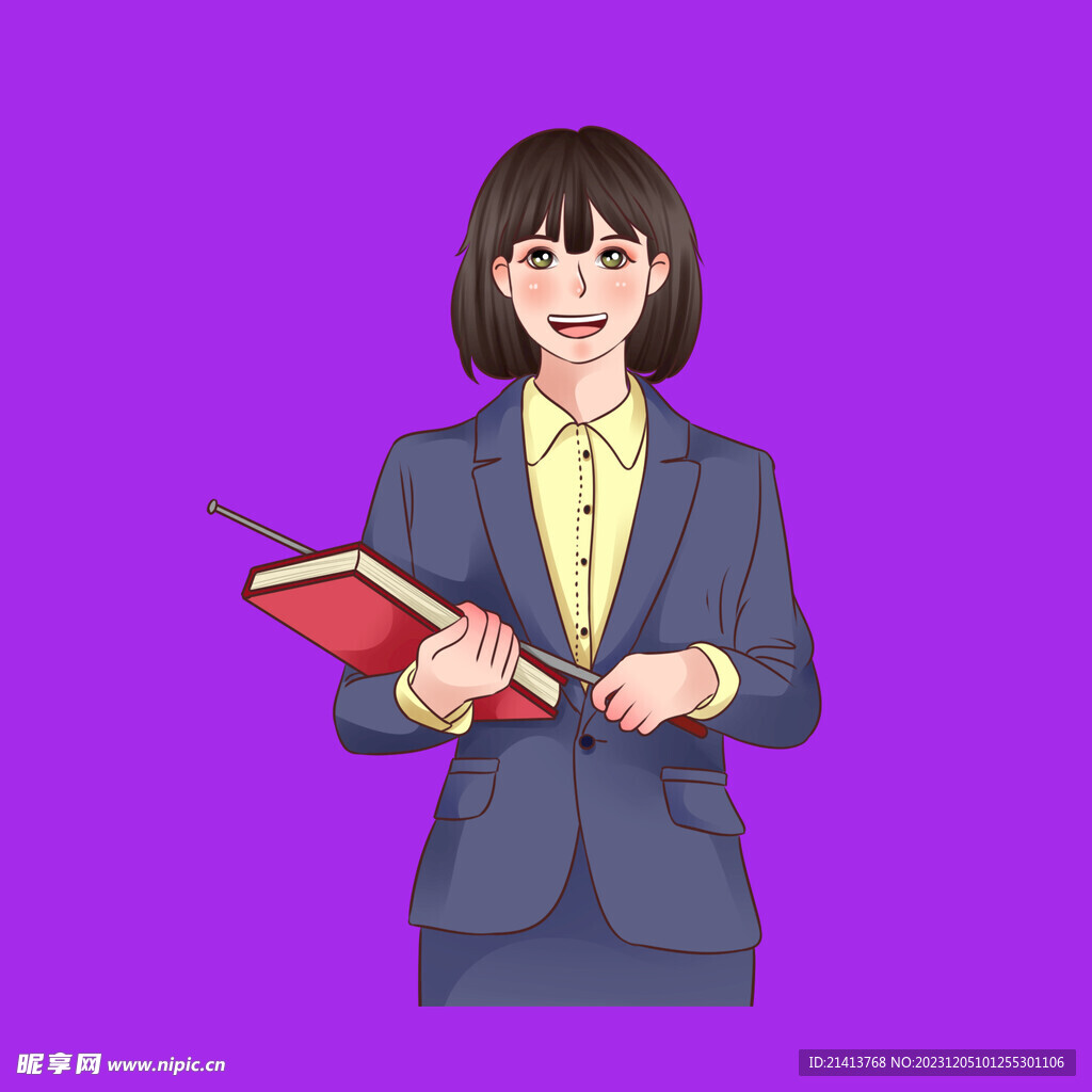 手繪教師人物 
