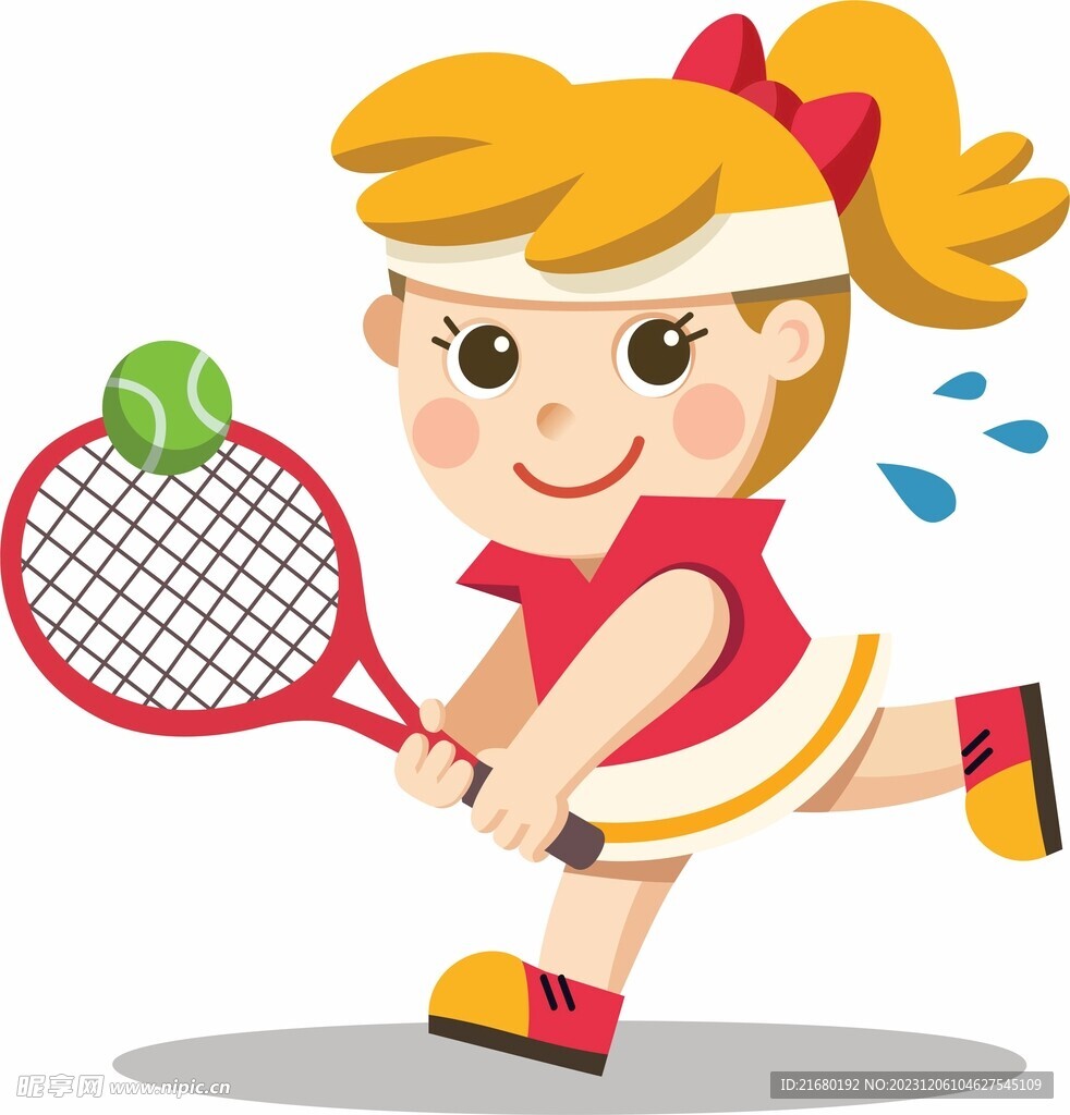 卡通网球女孩