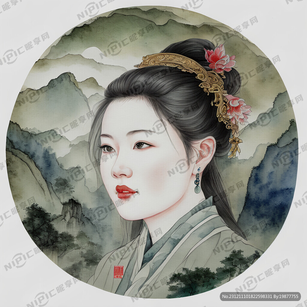 用皓字畫一幅頭像
