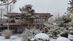冬季雪景中式复古建筑