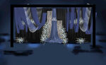 白蓝色布幔婚礼效果图