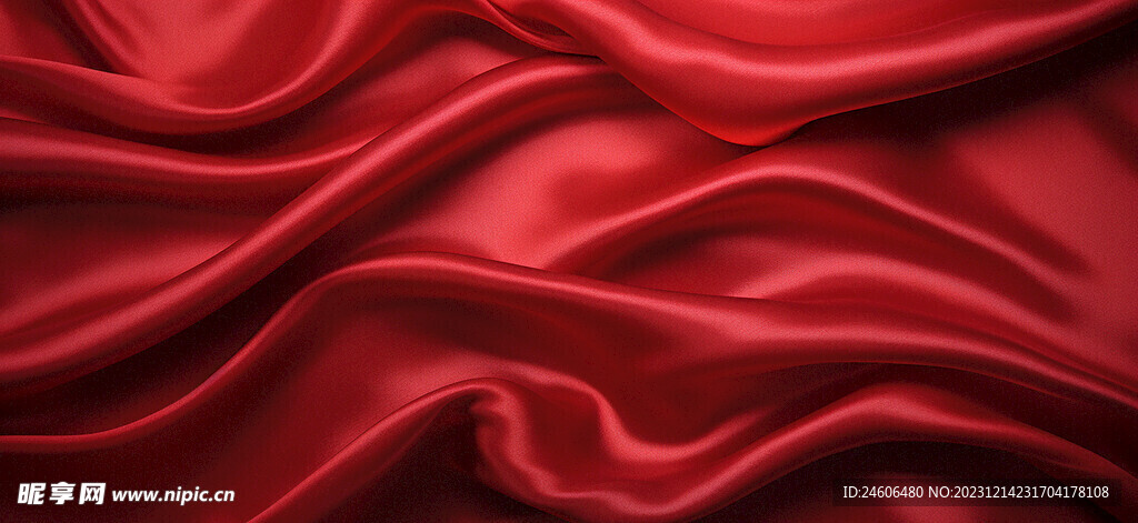 红色背景丝绸底纹