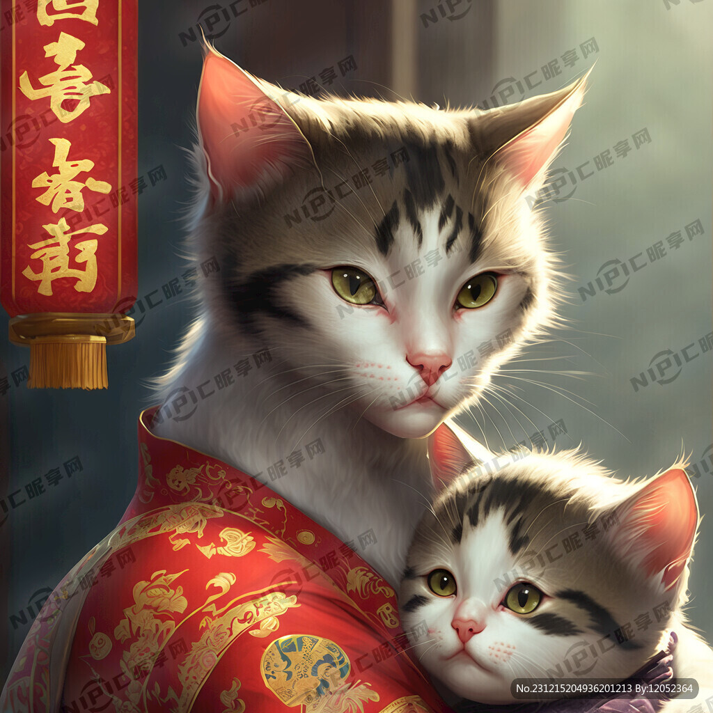 貓  母子