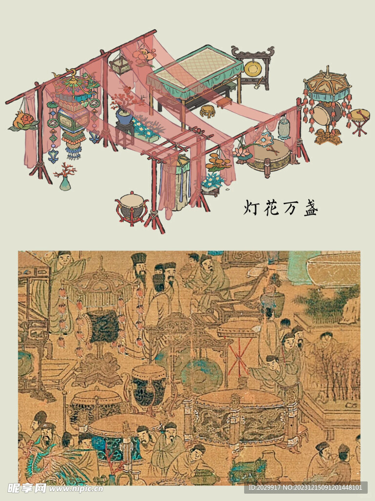 上元燈彩圖 花燈系列 燈花萬盞