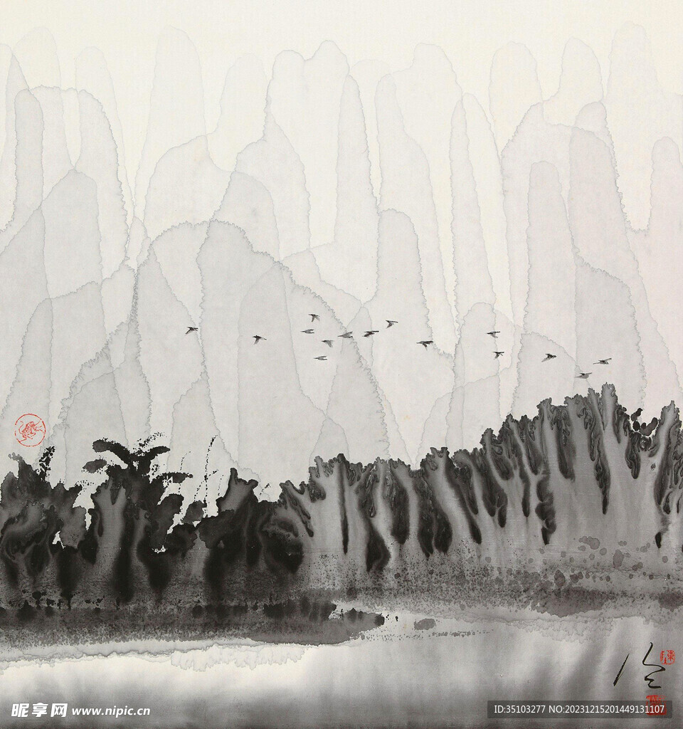 陳家泠 桂嶺山水