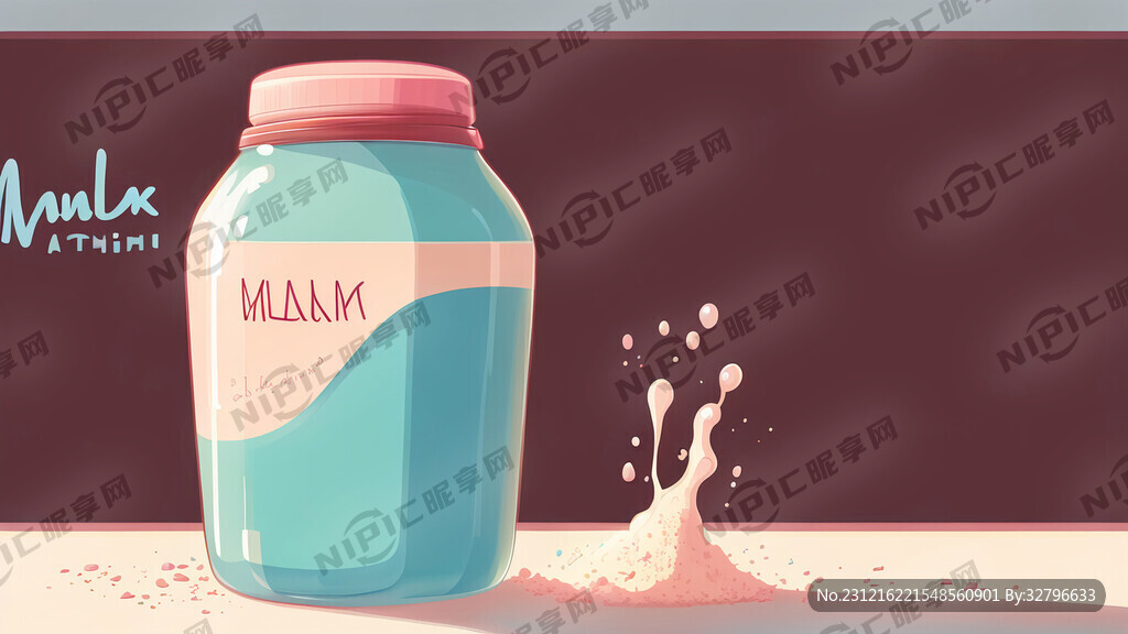 奶粉卡通插畫 底圖透明