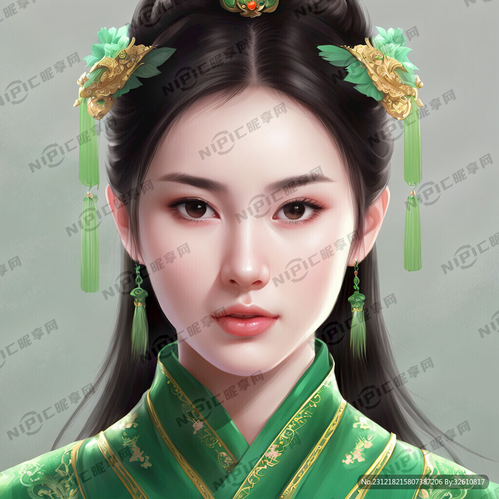 穿綠色衣服的女孩