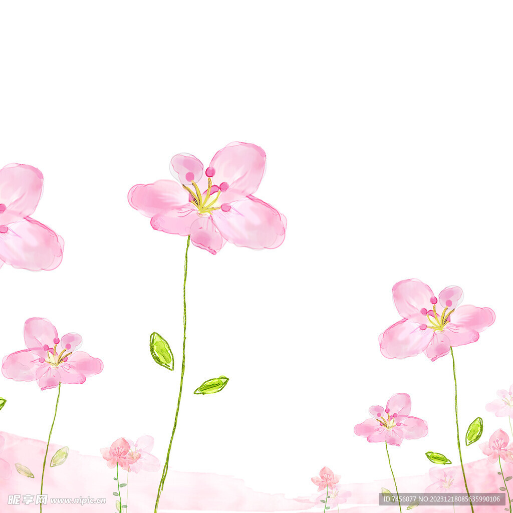 唯美粉色花卉花束挂画装饰画