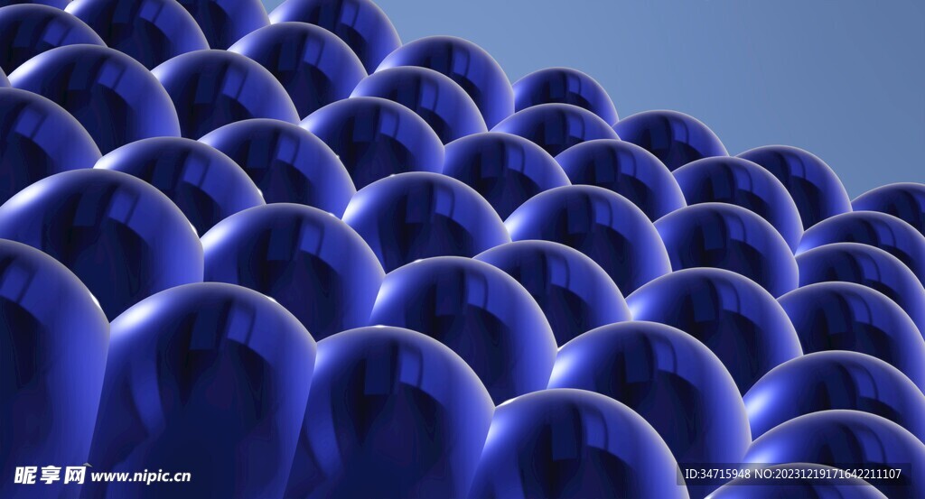 蓝色小球抽象立体造型