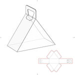 刀版线 三角包装 盒子设计