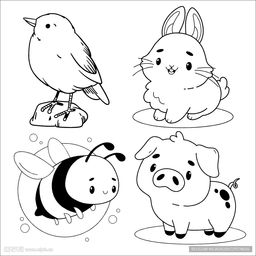 卡通線條畫 