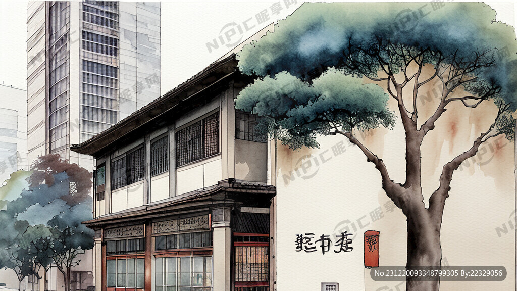 有福州榕樹的圖案繪制外殼的配電