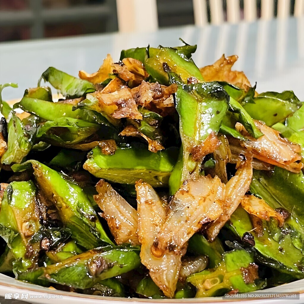 四角豆炒肉片