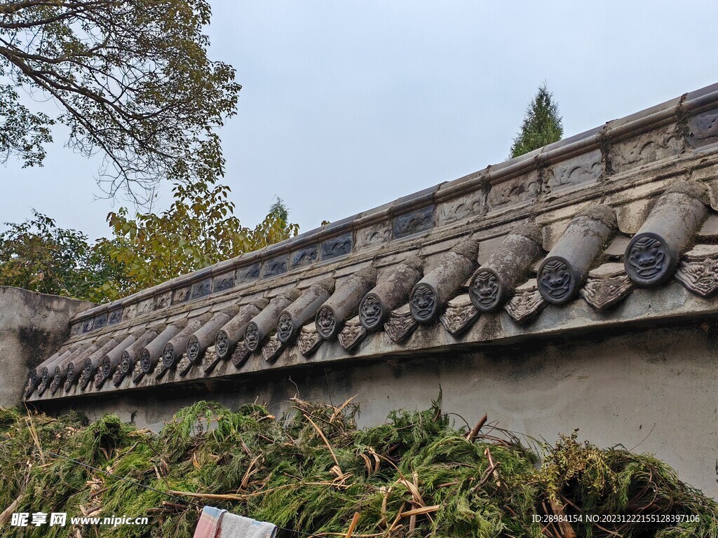 仿古瓦墻