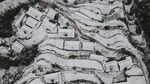 南方农村冬天雪景