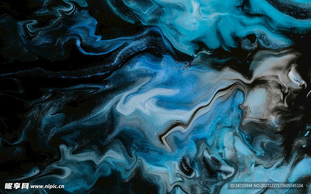 蓝色3d抽象油彩水粉背景