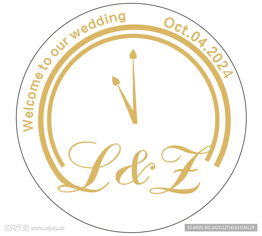 婚礼logo 时钟logo