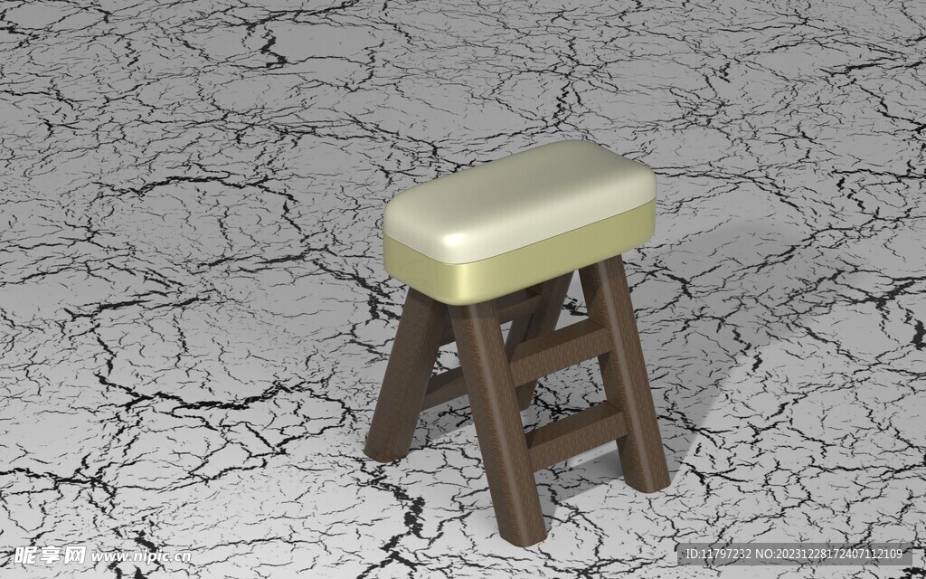 小木凳展台 3D背景