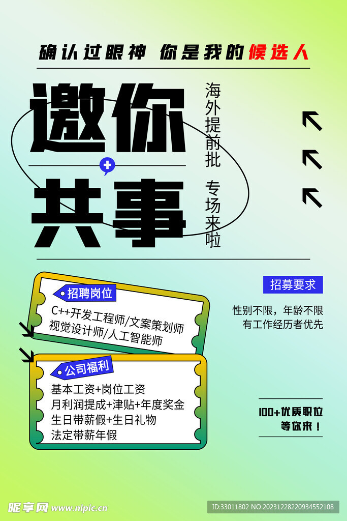 招聘招人海報