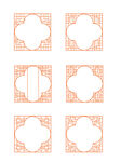 橙色边框隔断设计古典中国风设计