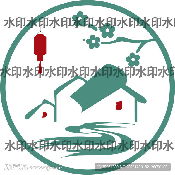 文艺民宿标志logo设计