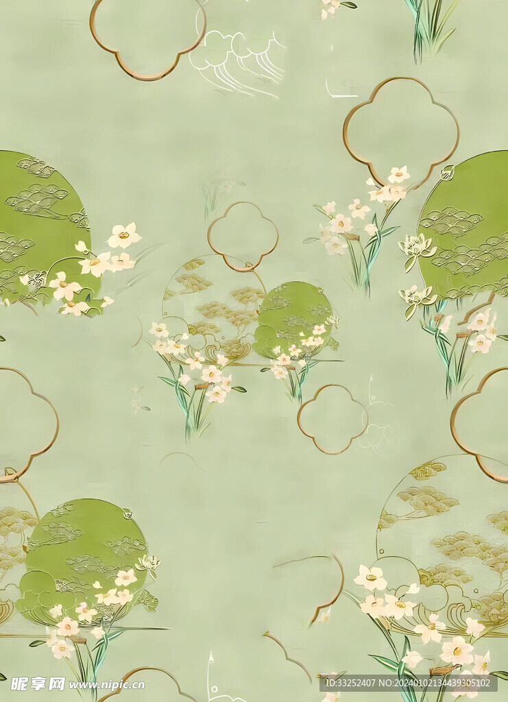 水墨花