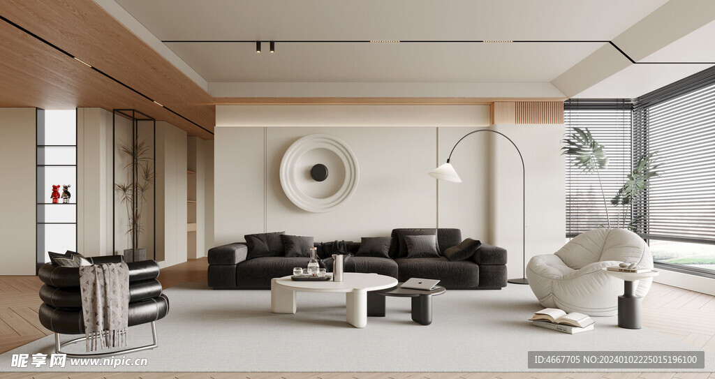 現(xiàn)代客廳3D場景模型