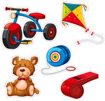 玩具小熊 风筝 自行车 