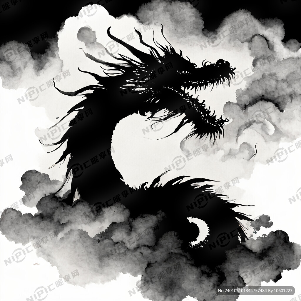 白色背景下 黑色剪影風格