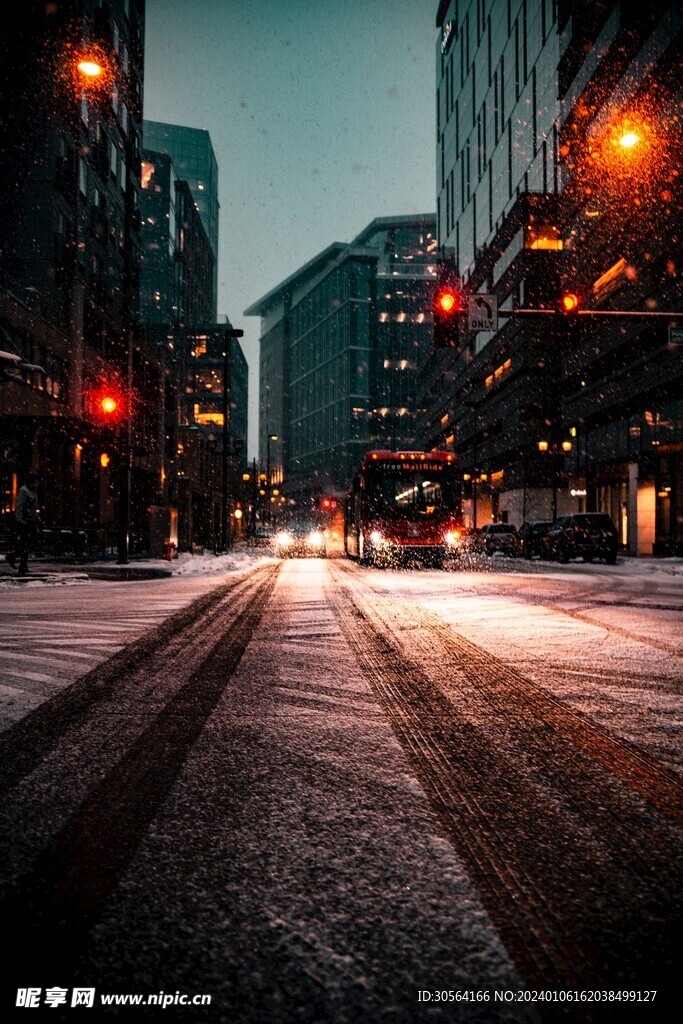 冬季城市道路
