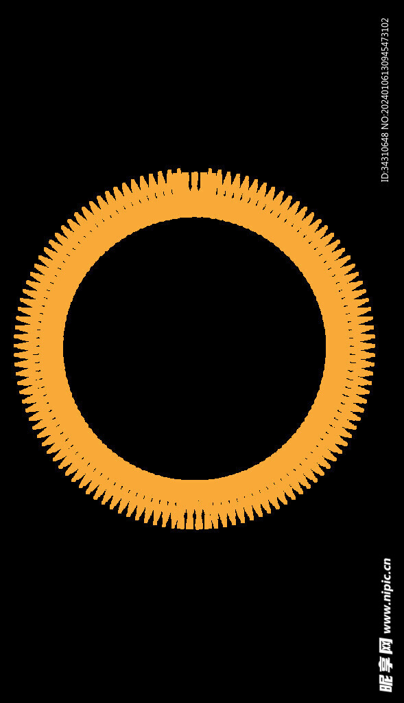 圆形形状散射太阳光线圆环装饰