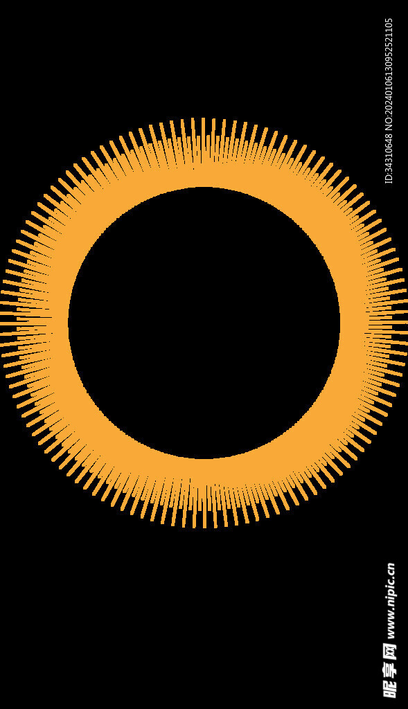 圆形形状散射太阳光线圆环装饰 