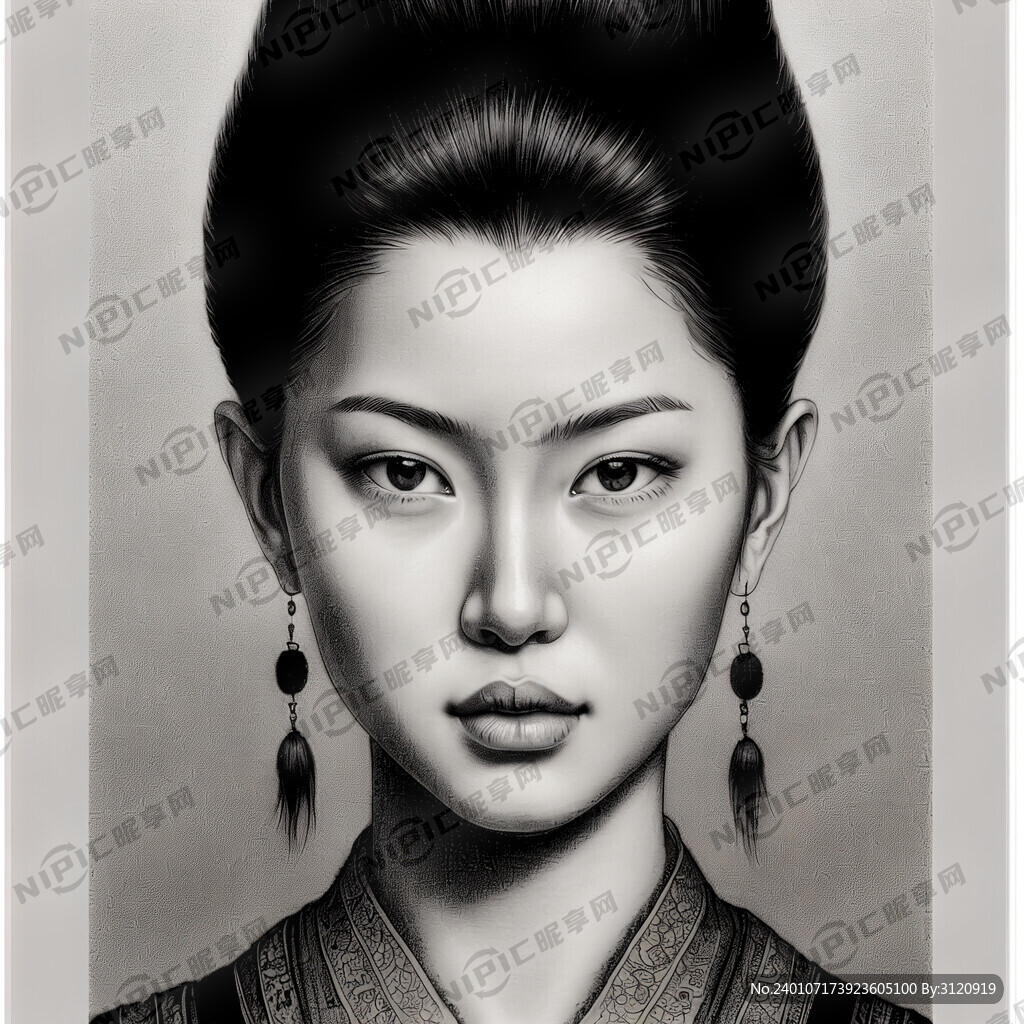 有法令紋的年輕女人 東方女性