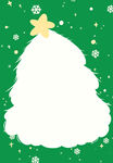 圣诞树绿色背景雪花素材星星节日