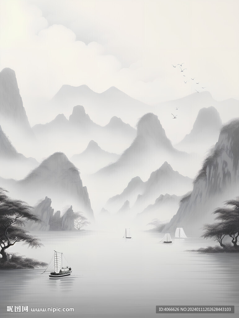 中式水墨背景圖片
