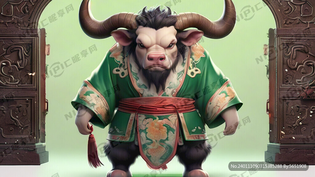 吉祥物 牛頭人身 卡通造型