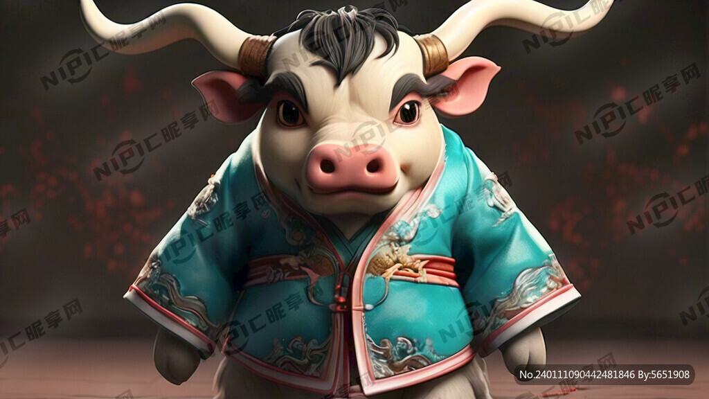 吉祥物 牛頭人身 卡通造型
