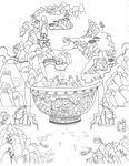 中国民族风茶叶手绘插画