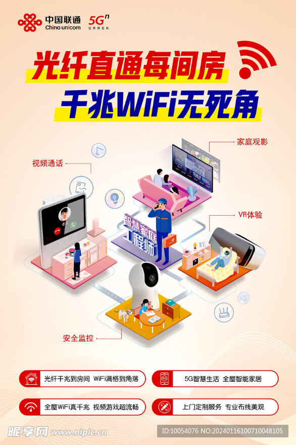 中国联通光纤宽带wifi