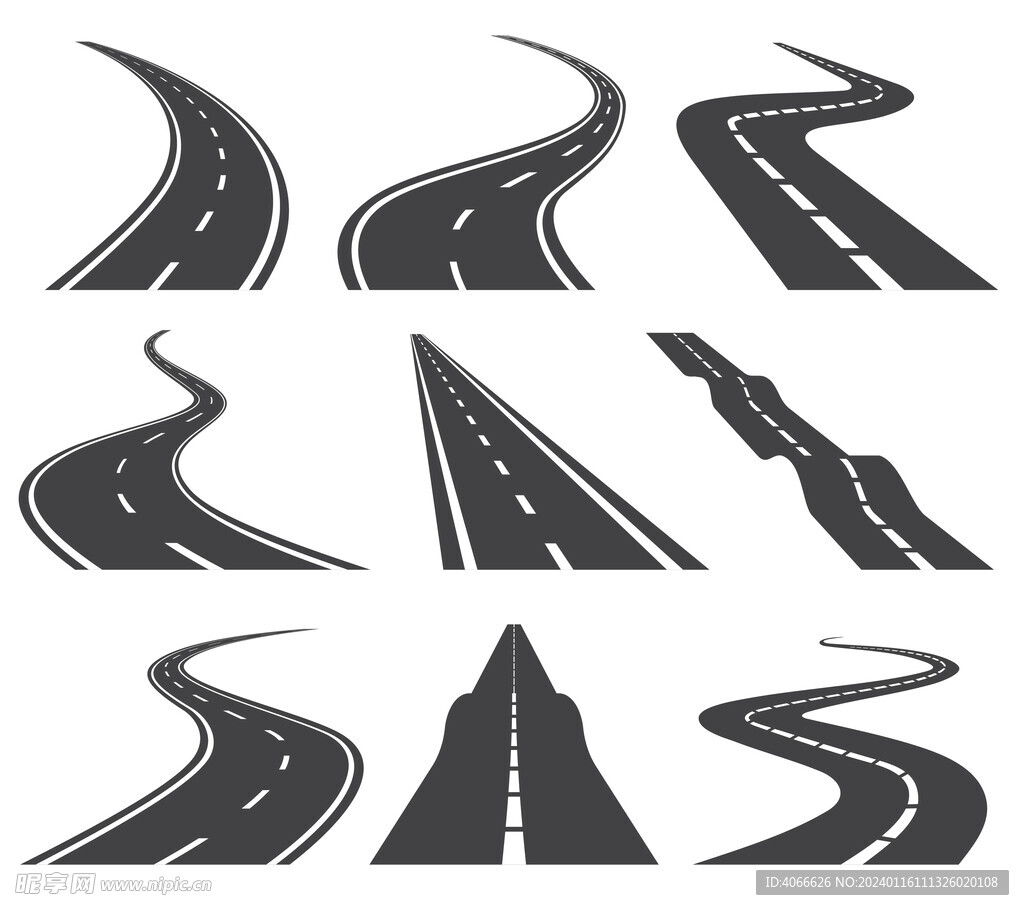 瀝青道路曲線道路高速公路