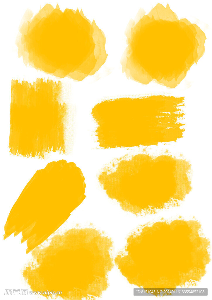 黄色墨迹
