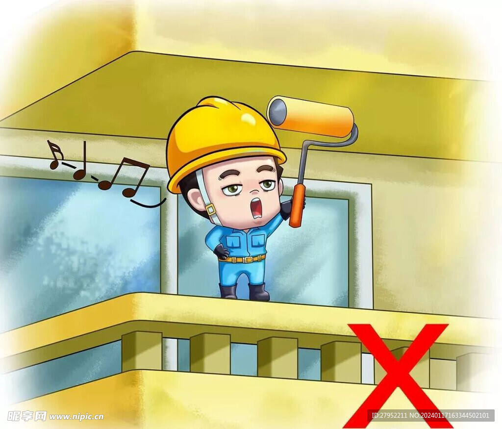 建筑工地安全生产漫画