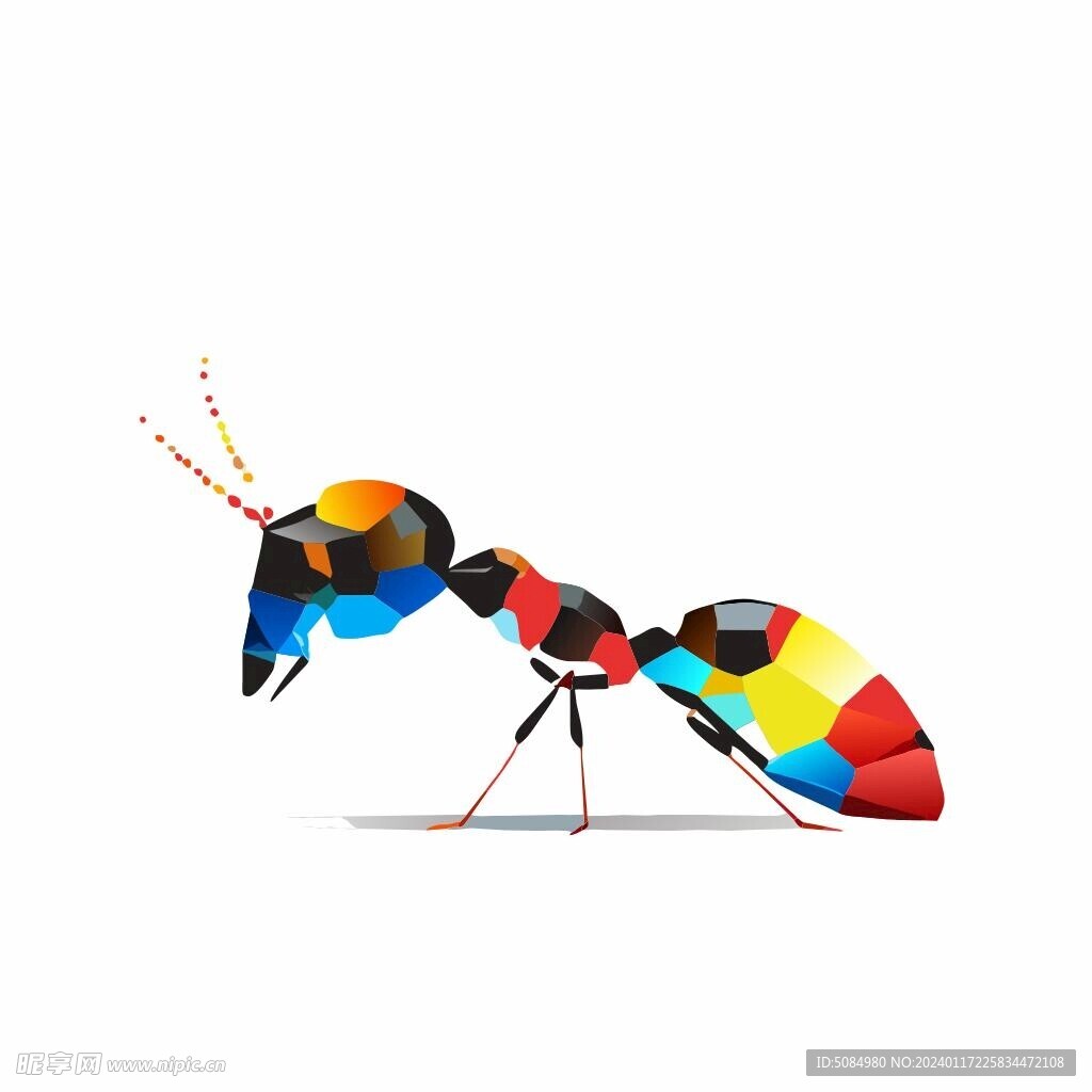 彩色蚂蚁拼图