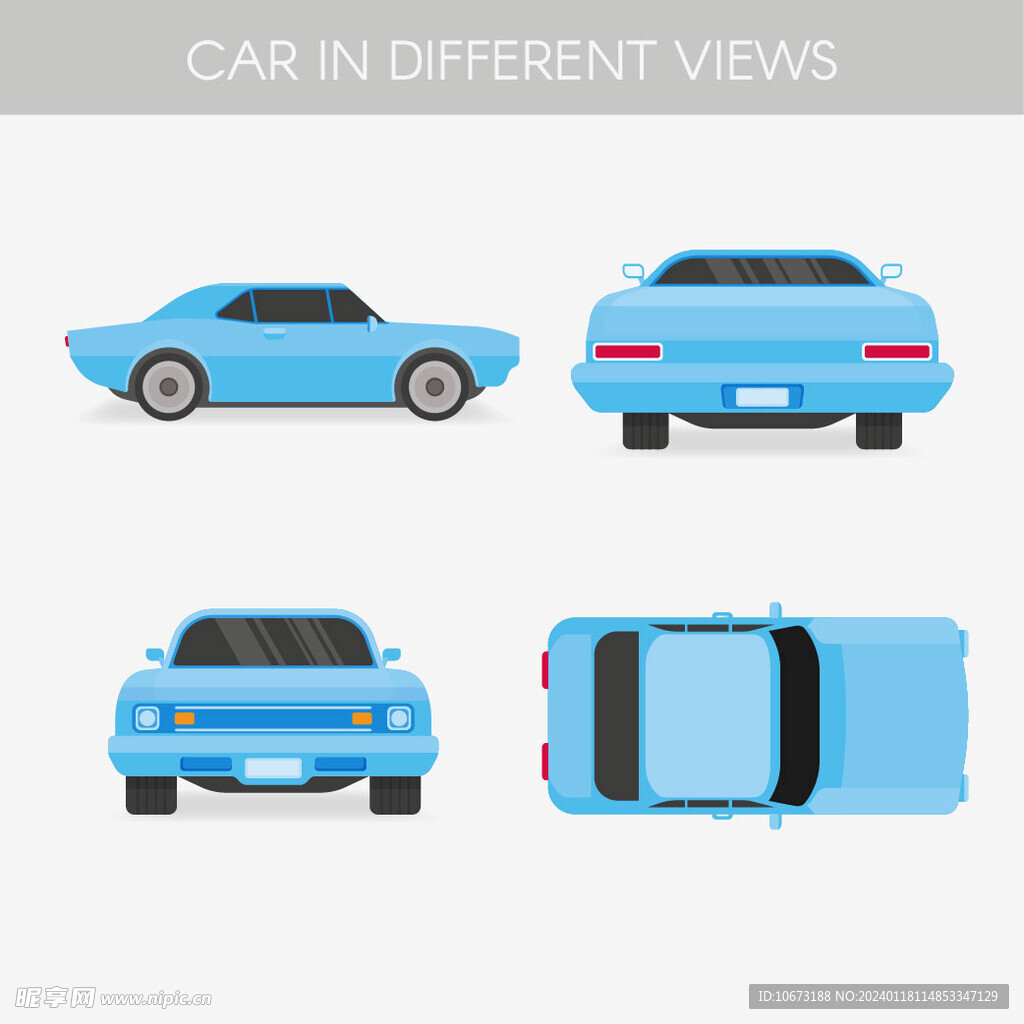車輛不同視角