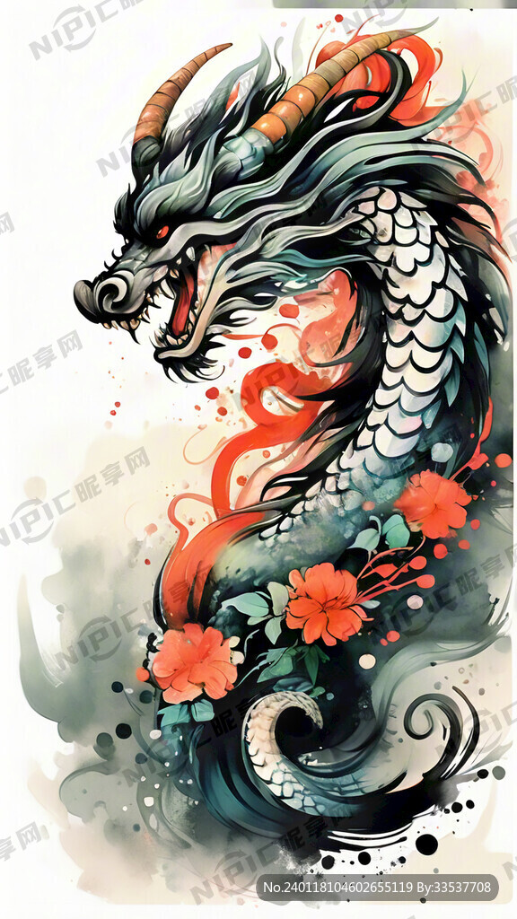 喜慶的國潮龍