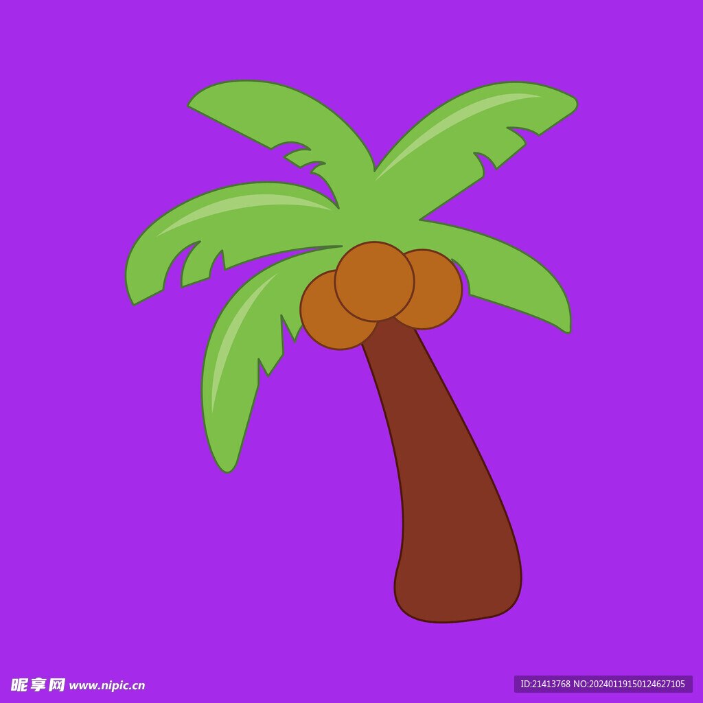 手繪椰子樹 