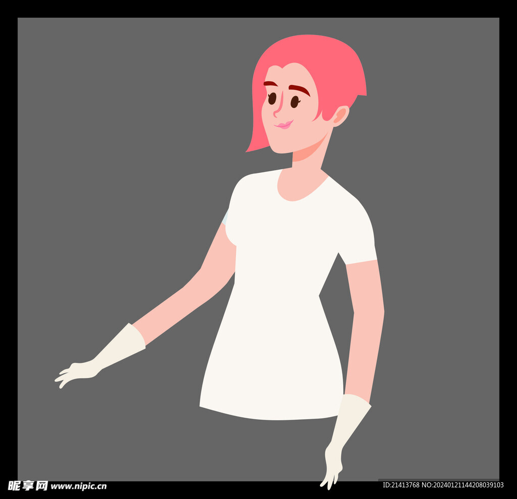 手繪婚紗女孩