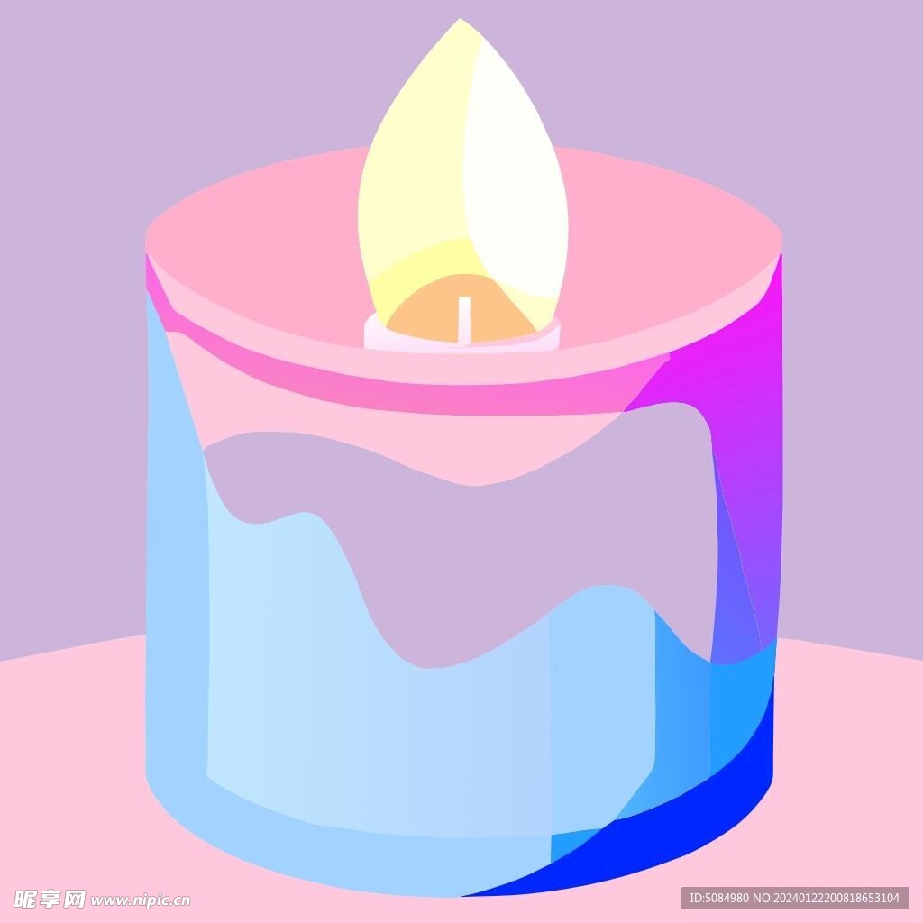 生動色彩的蠟燭