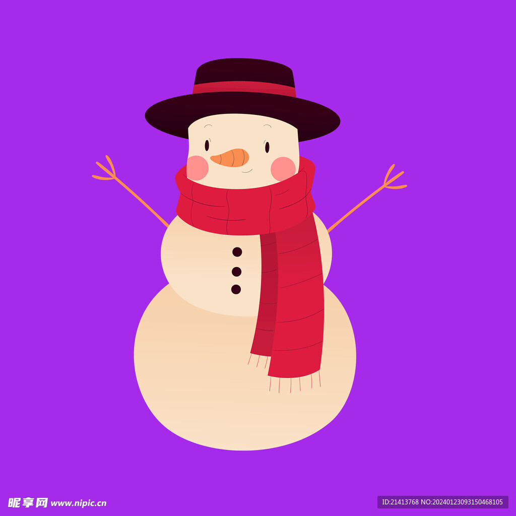 手繪雪人素材